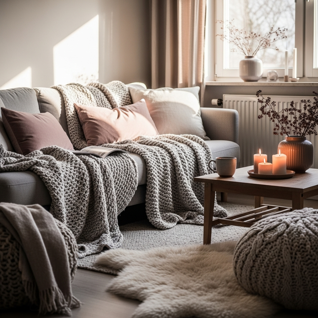 Cozy hygge lifestyle moment